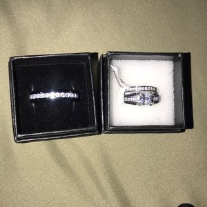 Sterling silver diamond rings